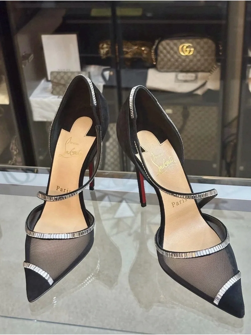 Christian Louboutin Leather Pony Luxor Heels. Red Bottoms Size: EUR-37  US-7B. - Picture 4 of 8